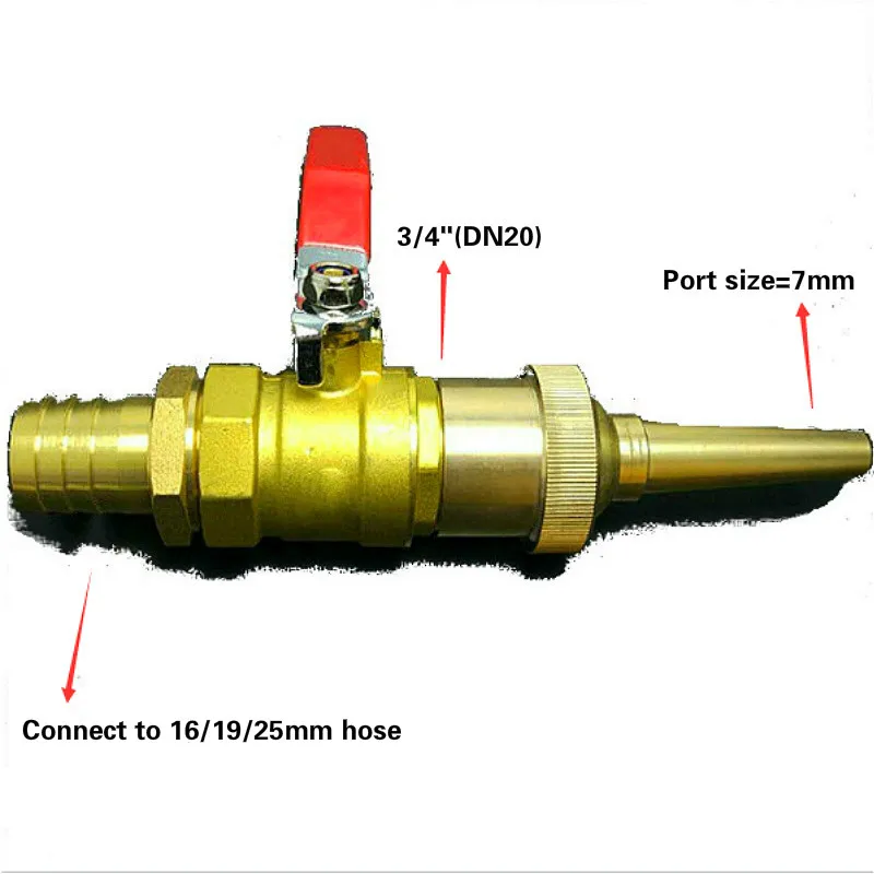 DN20 3/" Медь шаровой клапан, переключатель, катушка для пожарного рукава водяной пистолет шланговый соединитель, автомобильная мойка высокого давления для полива сада водораспрыскивающее сопло
