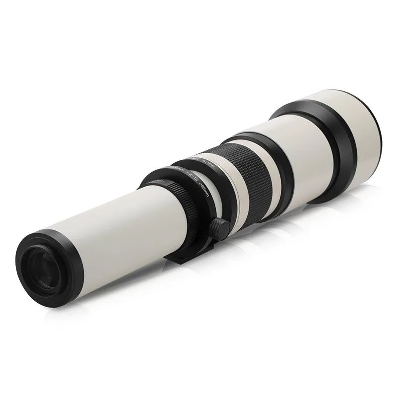 Lightdow 650-1300mm F8.0-F16 Super Telephoto Manual Zoom Lens+T2-AI for Canon Nikon Sony Pentax DSLR Camera