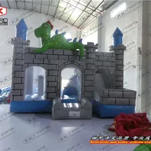 Детский надувной батут dinasour с горкой комбо для продажи