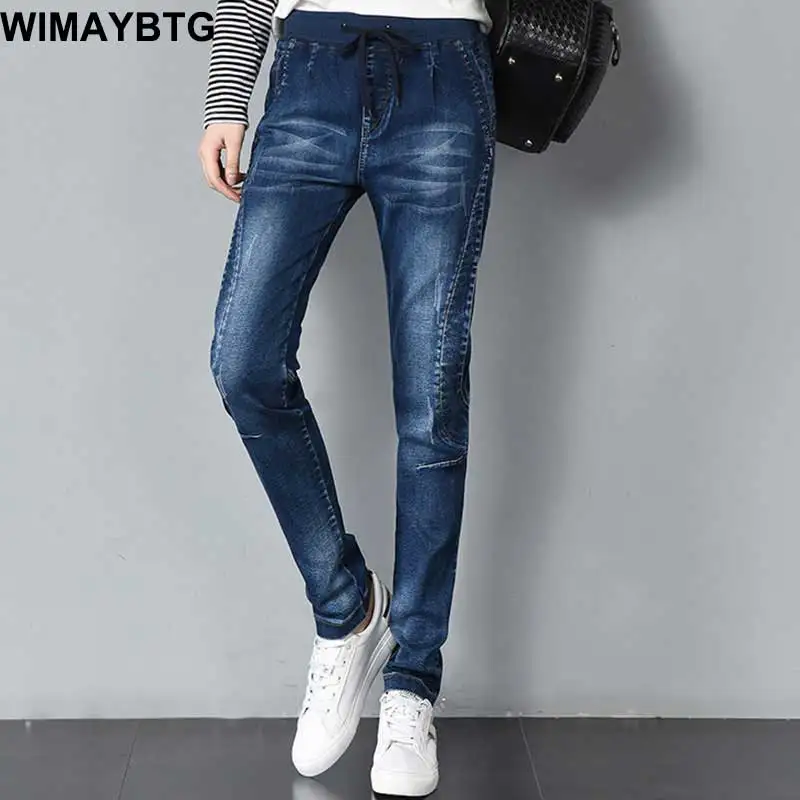 High Quality Jeans Women High Waist Plus Size Elastic Waist Vintage