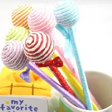 6 шт./партия, новинка, Круглый леденец, ручки для офиса и учебы, ручки с персонажами мультфильмов, шариковая ручка, модные подарки