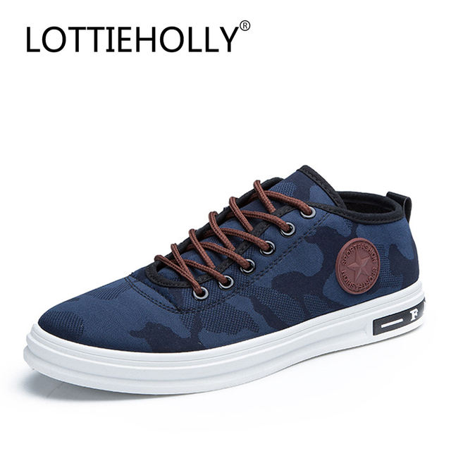 LOTTIEHOLLY Brand New Camouflage Comfort Male Casual Shoes Low Canvas Shoes Men Student Classic Sneakers Footwear Black #MS2063