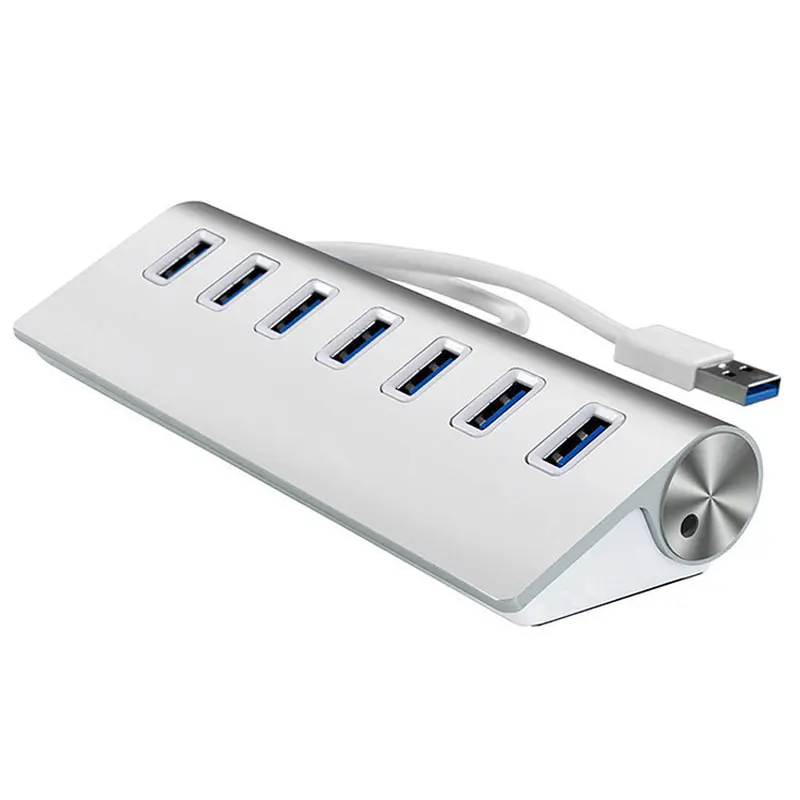 Easya USB HUB 3.0 High Скорость хабы USB 3.0 5 Гбит 7 Порты мини USB HUB сплиттер adapte Алюминий серебро для компьютера ноутбука Применение
