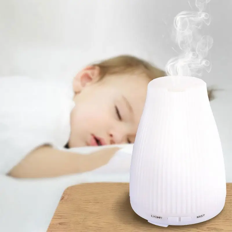 

100ml Ultrasonic Essential Oil Diffuser Aroma Aromatherapy Night Light Fine Fog Humidifier Household Room Decor Car Accessory