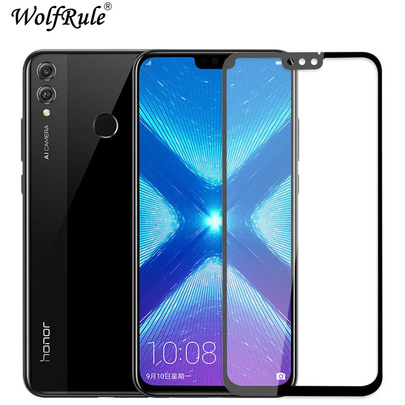 Защита для ЖК экрана Huawei Honor 8X полное клеевое стекло 8x 2.5D закаленное защитная