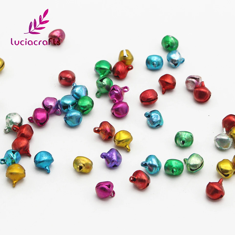 Lucia crafts 8/10 мм в диаметре, различные Jingle Bell Кулоны из нержавеющей стали подвесной светильник для рождественская ёлка декорация рукоделие хобби аксессуары 48 шт./лот H0217