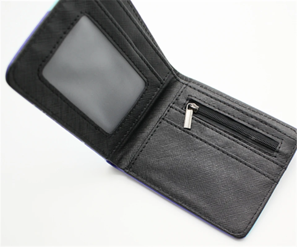 Аниме Соник Ежик ПУ кошелек кожаный короткий двойной фото ID держатель для карт слои монета карман на молнии для мальчиков и девочек кошельки с рисунками