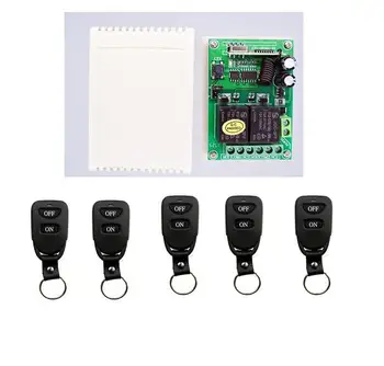 

top universal DC12V 2CH RF Wireless Remote Control System teleswitch 5 x transmitter with 1 receiver for gate /radio receiver