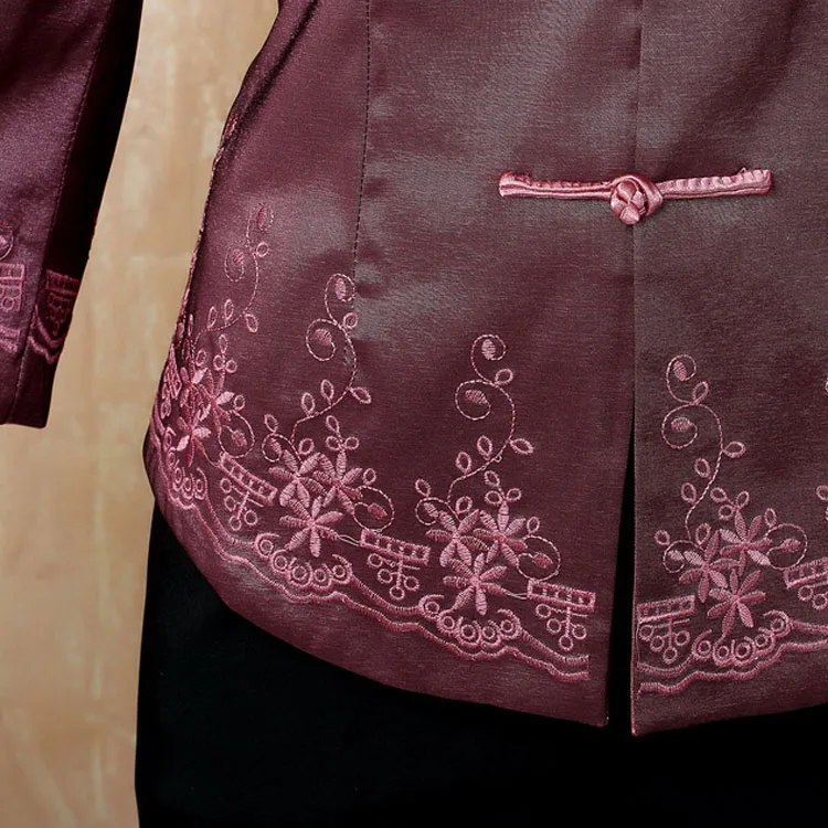 Ideal National Style Three Quarter Sleeve Outwear Lady High Quality Coat Embroidery Improved Fashion Jack