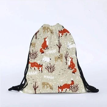 

Women Men Drawstring Bags Backpack Canvas Printing Backpacks For Teenagers School Shoulder Bag Travel Storage Pouch #Zer