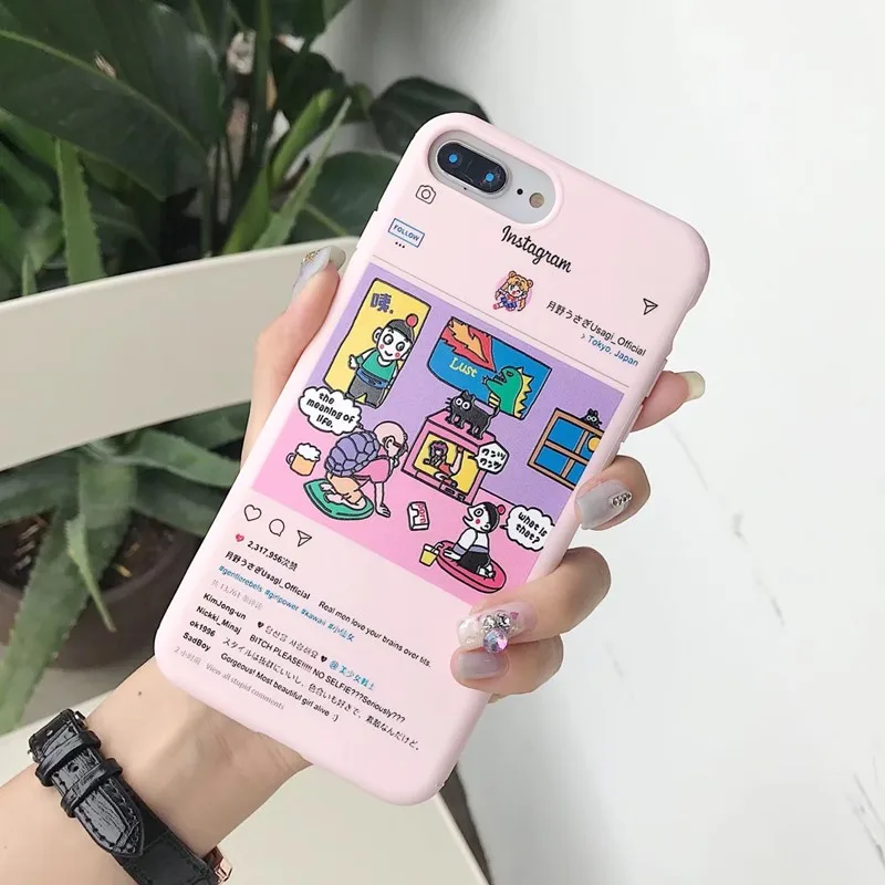 

Fashion Cute Cartoon Girl Silicone Phone Case For iPhone XS Max XR X Case Soft Protective Back Cover For iPhone 6 6s 7 8 Plus