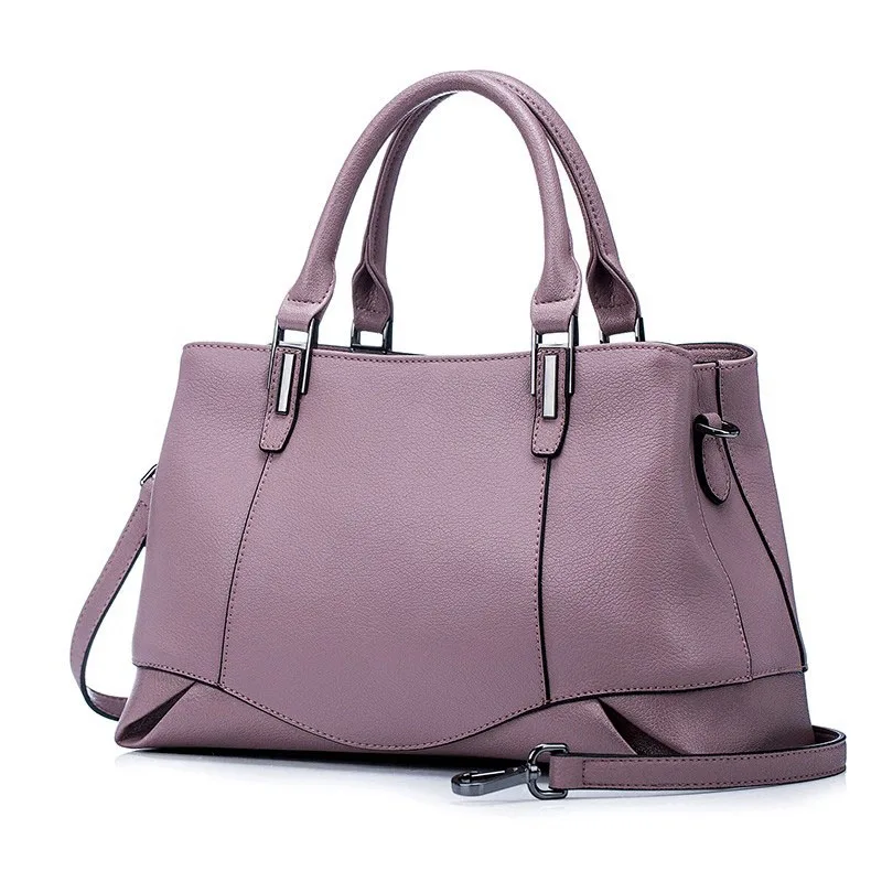 New casual fashion loading and unloading handle women leather handbags atmosphere wild shoulder slung middle-aged mother bag