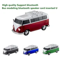 Высококачественная цветная мини bluetooth-колонка в форме автомобиля, мини-автобусная колонка с поддержкой FM+ u-диска, вставляемая карта, мини-динамик, mp3-плеер
