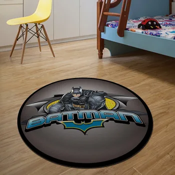 

Batman Round Carpet Diameter 60/80/100/120/160CM Parlor Rugs Bathroom Mat Living Room Rugs Home Decorate Children Carpet tapete
