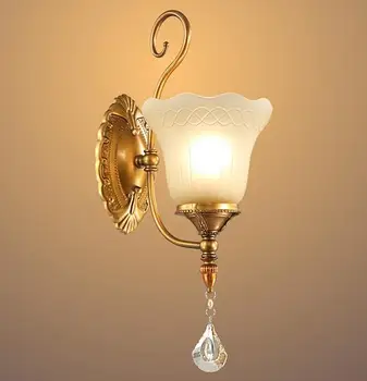 

American country style dining room bedroom lamp wall lamp iron aisle porch corridor simple single head lamp FG598