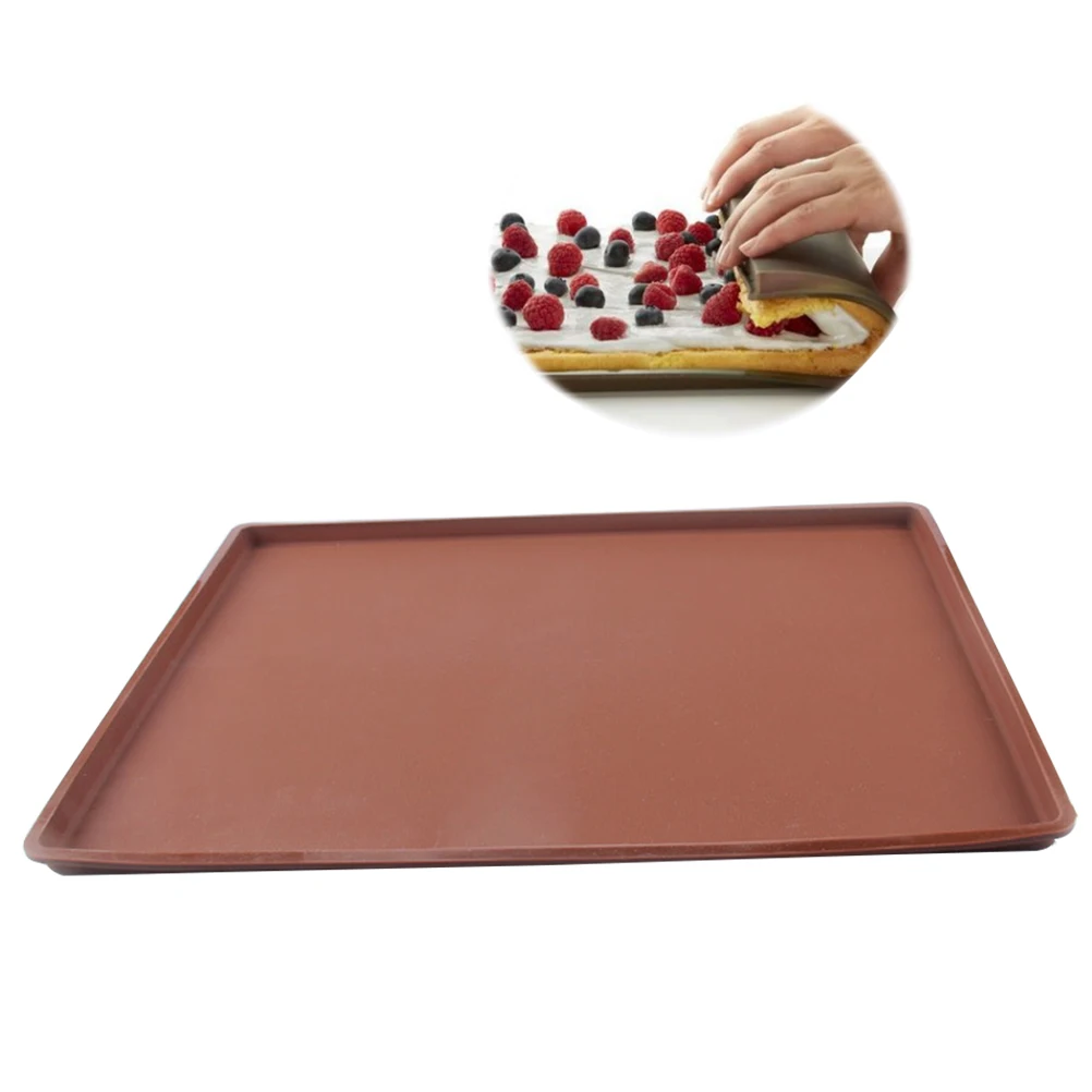 1pc Non stick Silicone Oven Mat Cake Roll Mat Baking Mat Functional