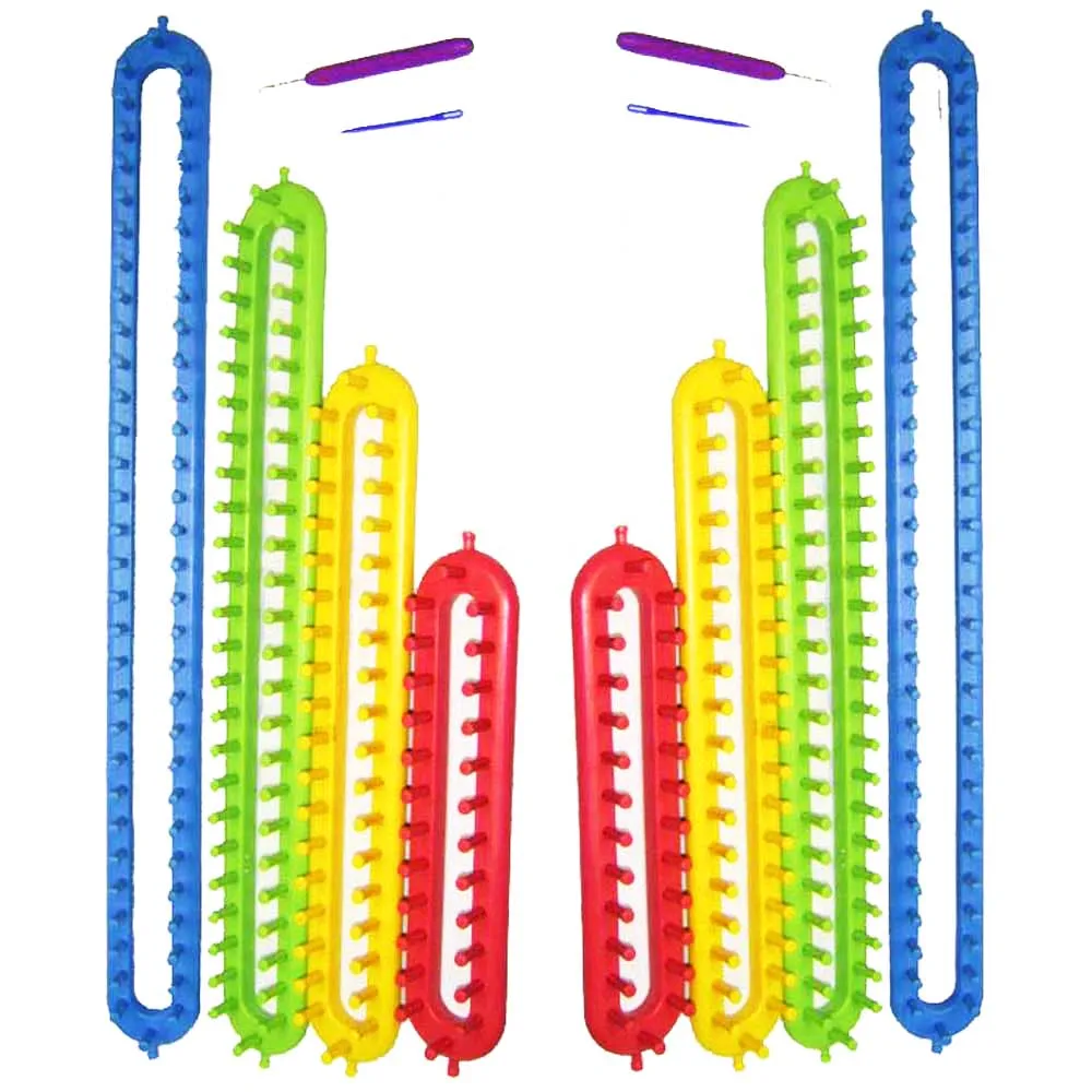 Лидер продаж 1 набор пластиковых длинных вязальных станков для вязания, набор для рукоделия, шарф, шаль, одеяло, шапка, носки, инструмент для вязания, 4 размера