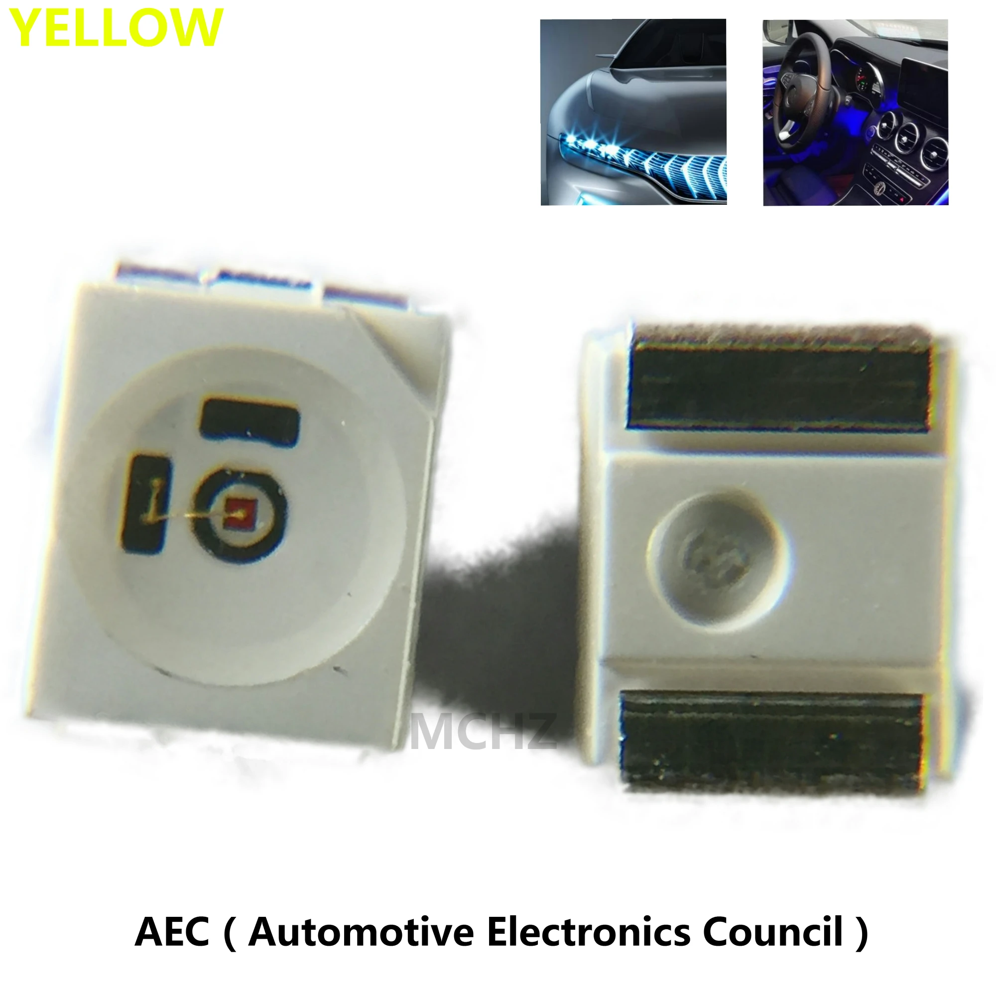 50 шт. 3528 (1210) SMD LED излучающая Диодная лампочка чип светильник бусины тёплый белый