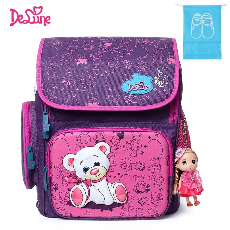 New Cartoon Bear Backpack School Satchel Children School Bags Orthopedic Waterproof Backpacks Girls School Backpacks
