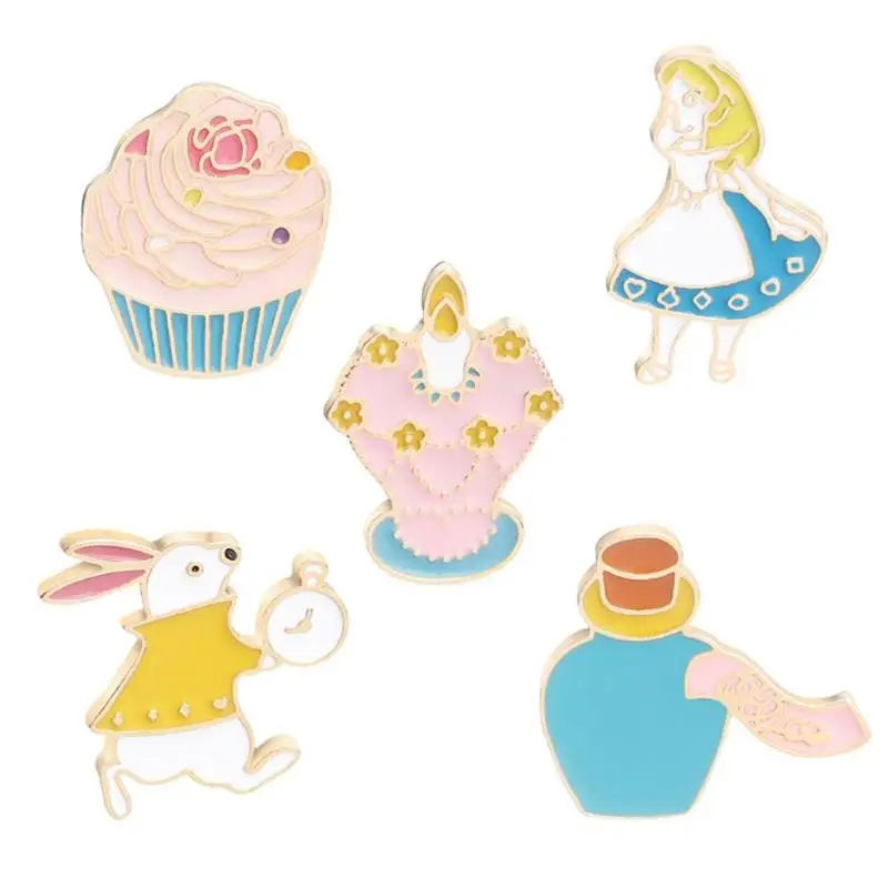 ##BUY Brooches Pins Rabbit Fox Cat Couple Enamel Pin Badges Hat Backpack Accessories Lovers Jewelry Gift for Lover Kids Jewelry Gift