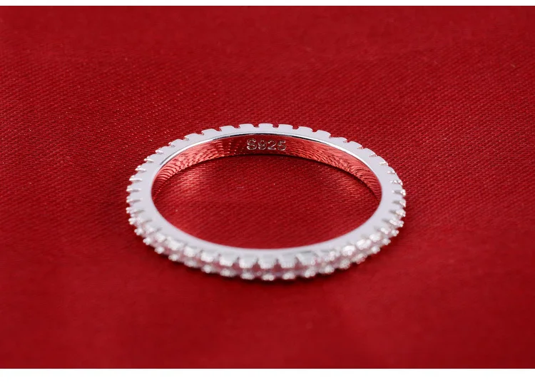 Оригинальное Настоящее модное серебряное кольцо Вечность, обручальное кольцо на палец для женщин, R1090AS