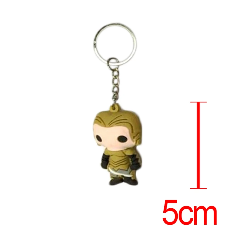 

HALDER Game of Thrones Jaime Lannister Melisandre Brienne of Tarth Ghost Dragon pendant figures soft PVC Keychain Car BagKeyring