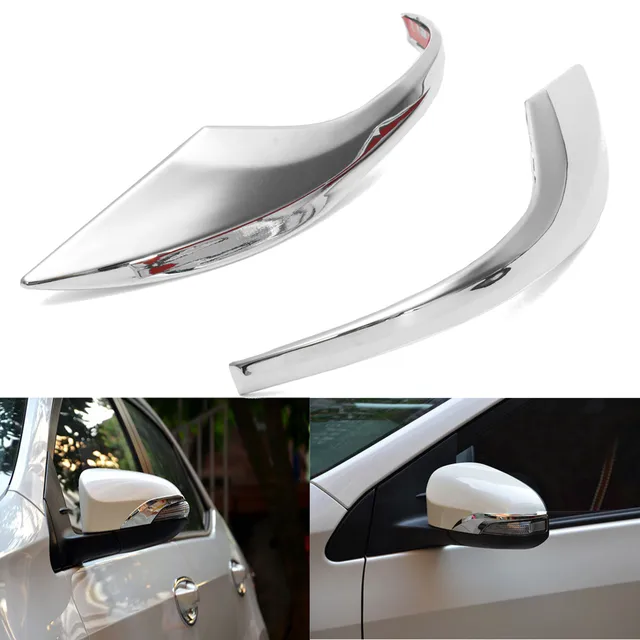 Chrome Car Side Door Rearview Mirror Cover Trim Mirrors Strips Sticker For Toyota Corolla 2014