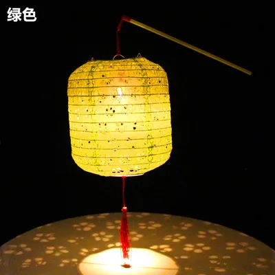 Цилиндрический дыни-образный полый бумажный фонарь s воздушный шар для украшения дома аксессуары ручной светильник-излучающий фонарь - Цвет: Color 8