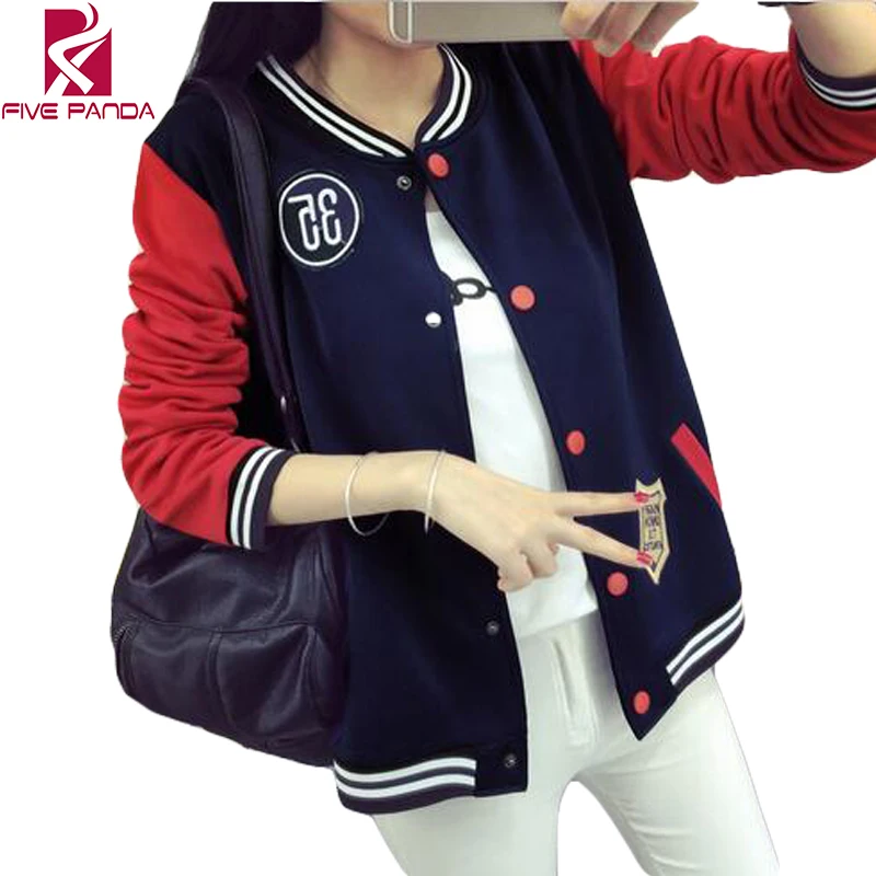 Plus Size 5XL Baseball Jacket Women 2016 Bomber Jackets For Women