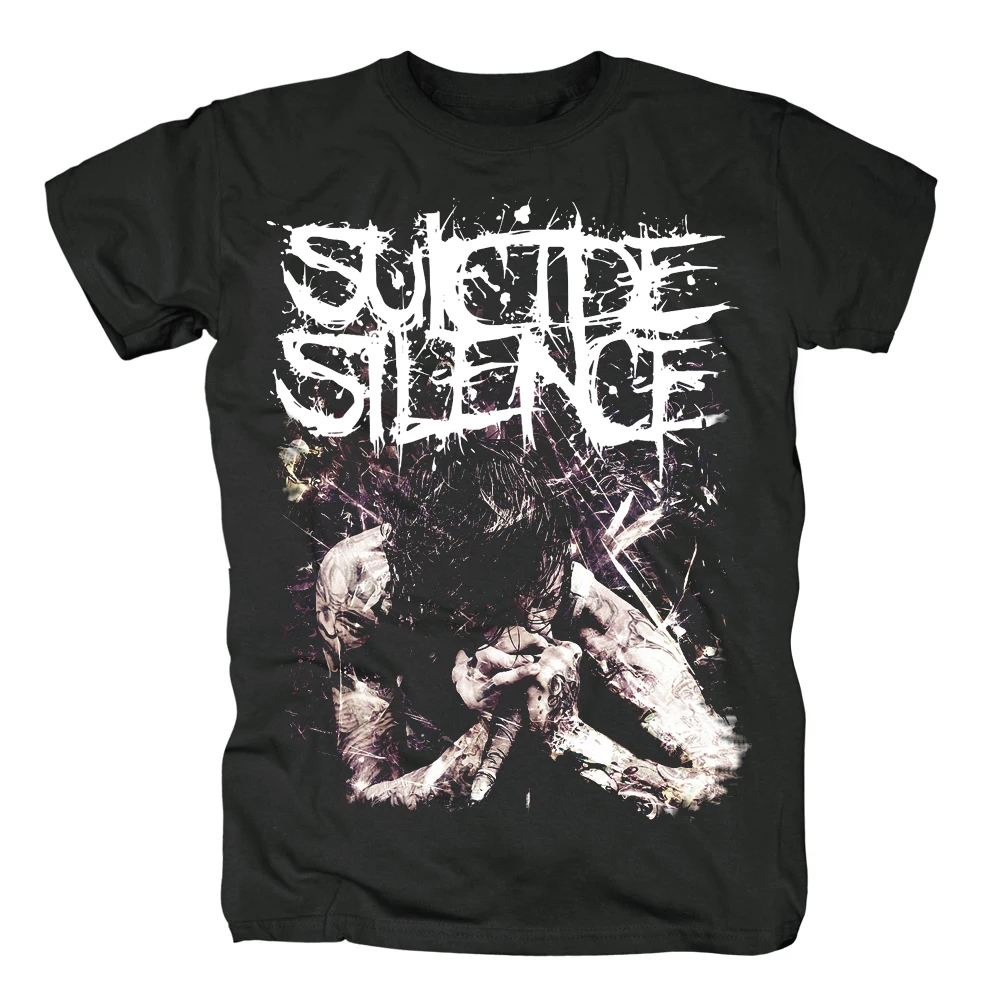 Bloodhoof suicide silence Mitch Lucker Metalcore heavy rock music популярная хлопковая новая футболка азиатского размера