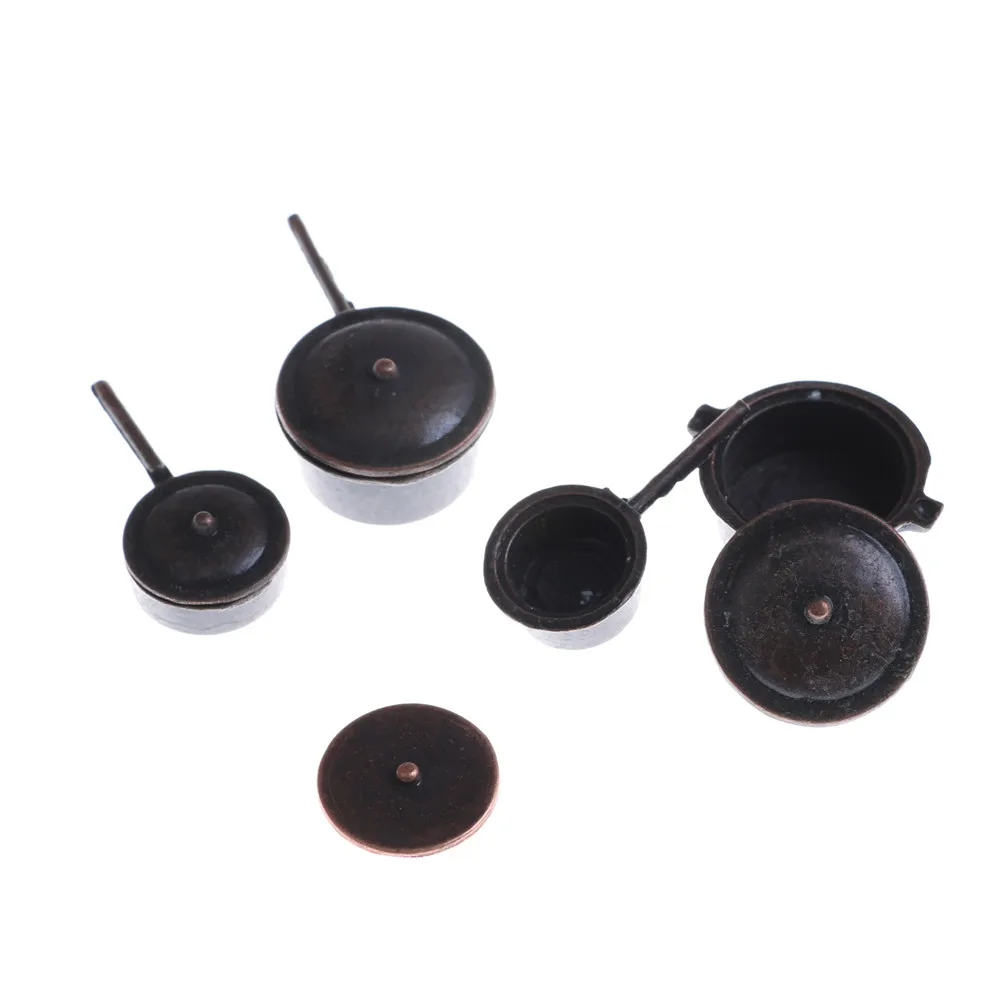 4 قطعة/المجموعة المعادن رصدت عموم المطبخ الديكور مصغرة تجهيزات المطابخ الأثاث نتظاهر اللعب لعب الأطفال طفل هدية 1/12 دمية