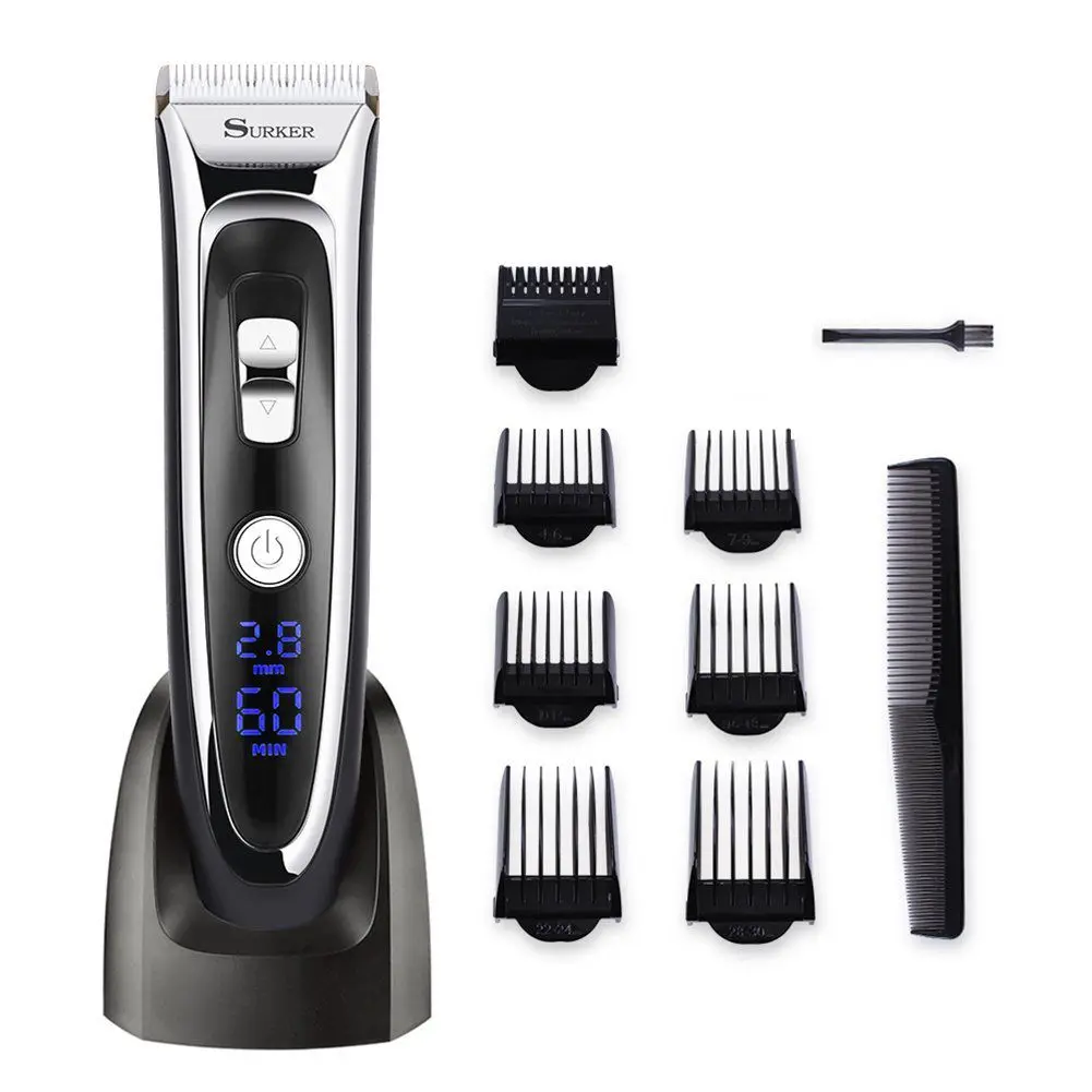 

SURKER Model RFC-688B Electric Foil Hair Trimmer for Men with Clean & Charge Station, Electric Men's Women's Hair Clippers Cut