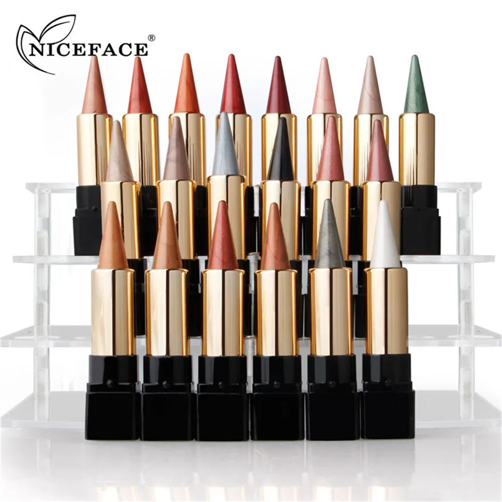 

20 Colors Metallic Shimmer Eyeshadow Stick Makeup Pen Waterproof Smoky Eye Shadow Creamy Red Nude Eye Cosmetic Tools