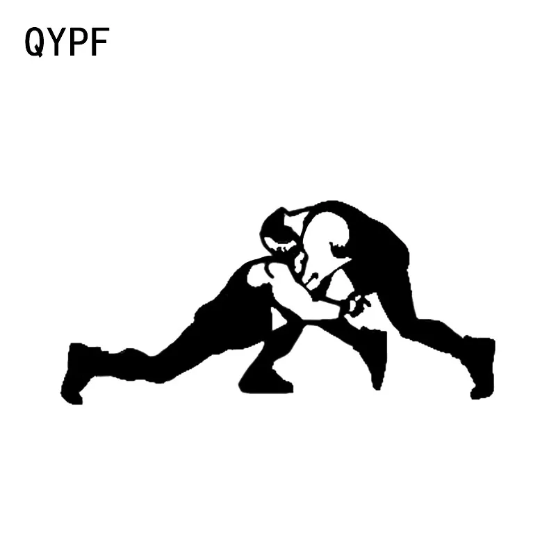 

QYPF 13.9*6.5CM Unique Wrestling Decor Car Stickers Vinyl Extreme Movement Silhouette C16-0410