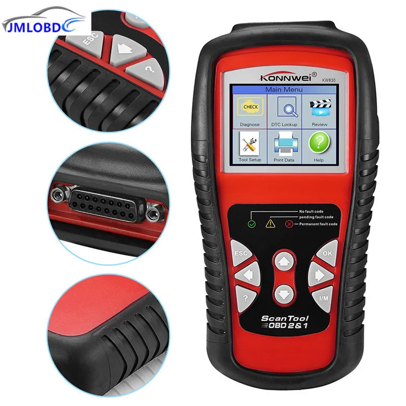 

KONNWEI KW830 OBD2 / EOBD Car obd Diagnostic tool Auto Scanner Automotive OBDII Fault Code Reader better than AD510 and MS509