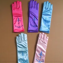 Children's holiday party gloves birthday decorated gloves snow princess print gloves