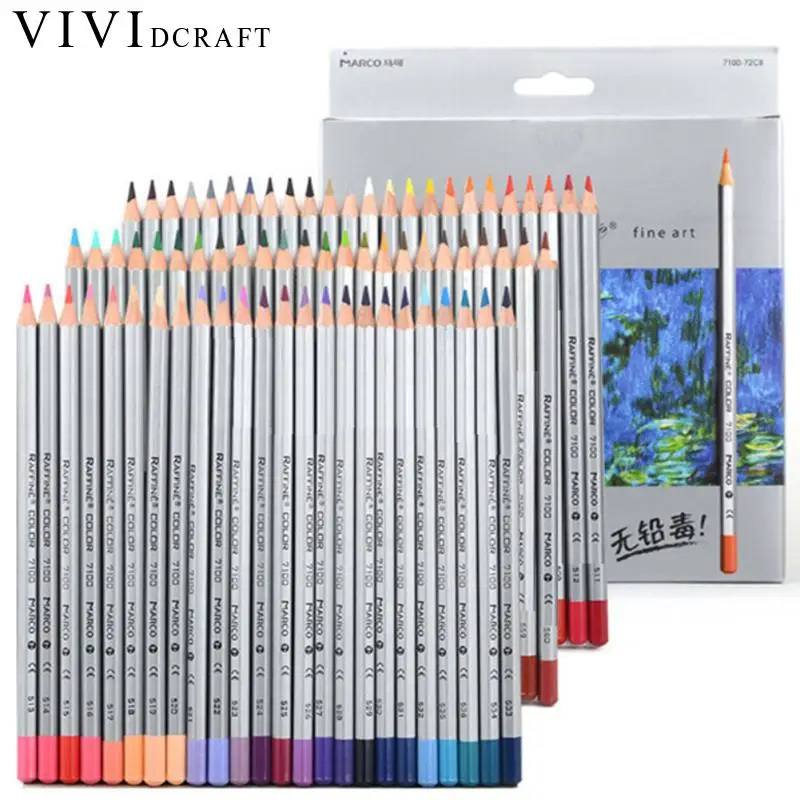 

Vividcraft 24/72 Colors Oil Colored Pencils Set Art Drawing Sketches Plainting Colour Pencil Secret Garde Pencil School Supply