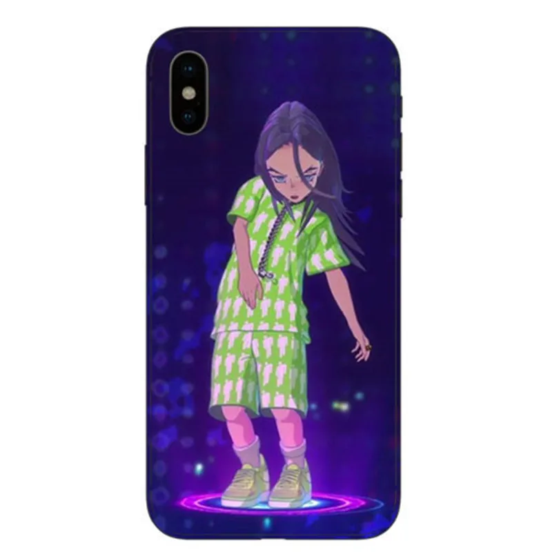 Billie eilish ropa rainbow blohsh ocano Olhos TPU чехол для телефона силиконовый чехол для iphone X 5 6 6splus 7 8 Mais XS MAX - Цвет: TPU