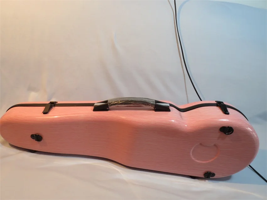 Полноразмерный чехол для скрипки 4 4 высокопрочный композитный материал светло-розовый 1,9 кг