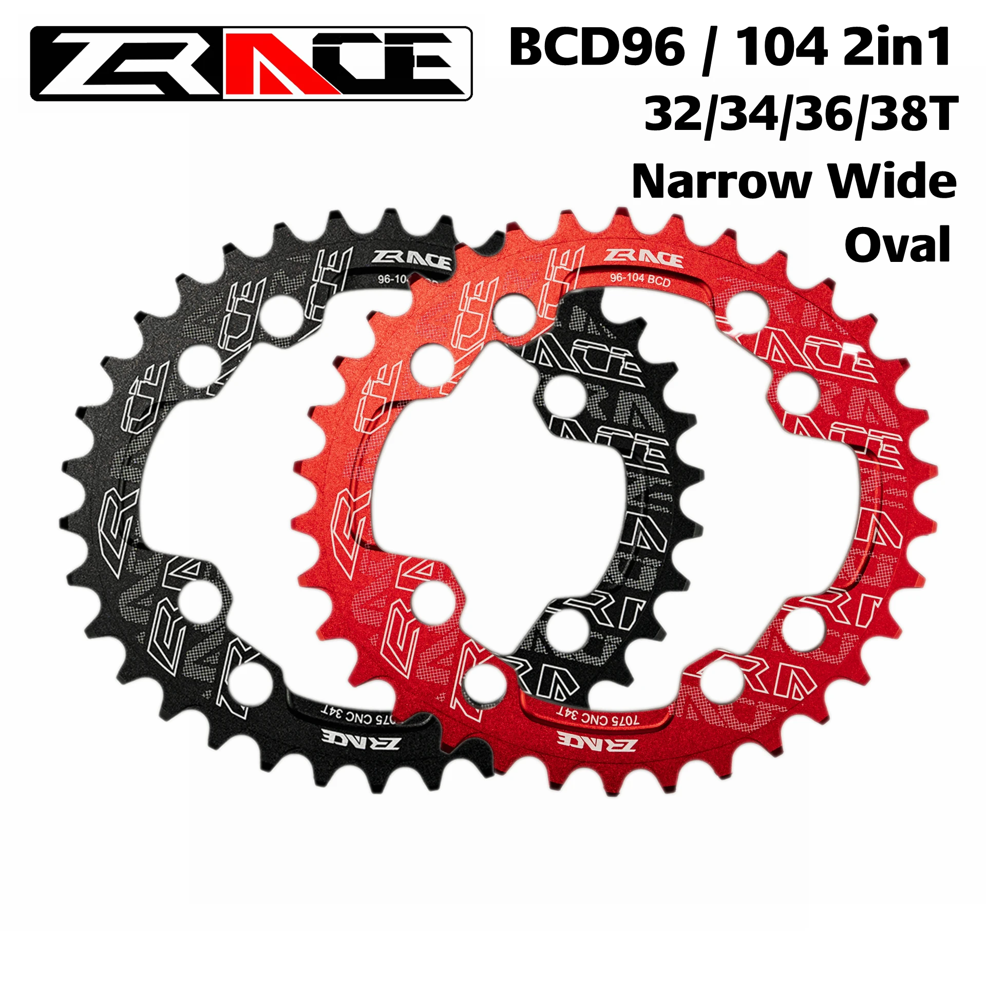 MTB Mountain Bike Bicycle 32-38T Round//Oval 96BCD Chainring Chain Wheel Al Alloy