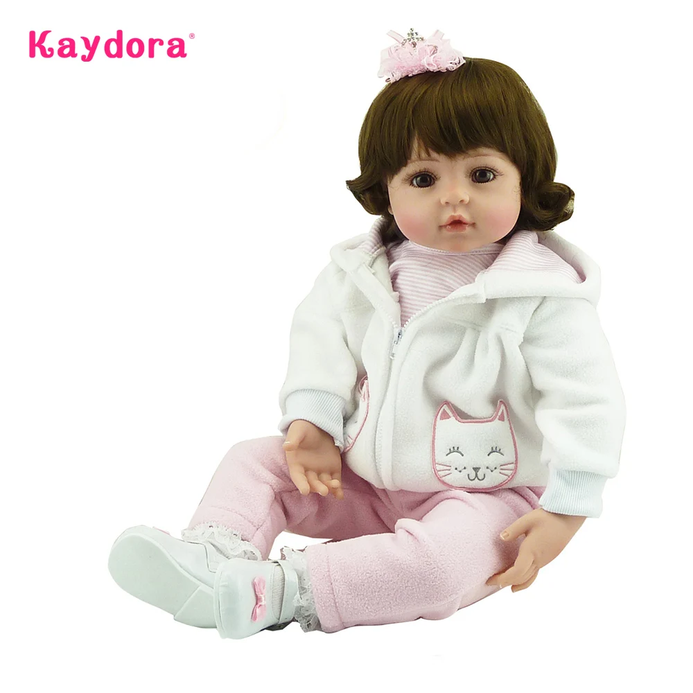 

Kaydora 57CM Adorable Princess Handmade bebe 23'' Reborn Lifelike Doll For Kids Toy Playmate Dolls For Girls Gifts