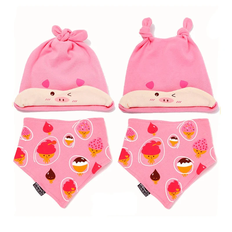 Mother Nest Baby Caps & Bibs High Quality Cotton Baby Hat Cartoon Printed Scarf Kids Hat Autumn Winter Children Bibs Hats & Caps (1)