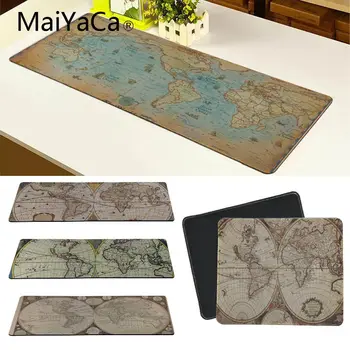 

MaiYaCa Cool New Old World Map Unique Desktop Pad Game Mousepad Large Thicken Comfy Waterproof Gaming Rubber Mouse Pad