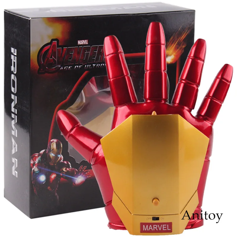 

Marvel Avengers Age of Ultron Cosplay Toy Iron Man Glove with LED Light Repulsor Ray Sound Launchable Movable Action Figure