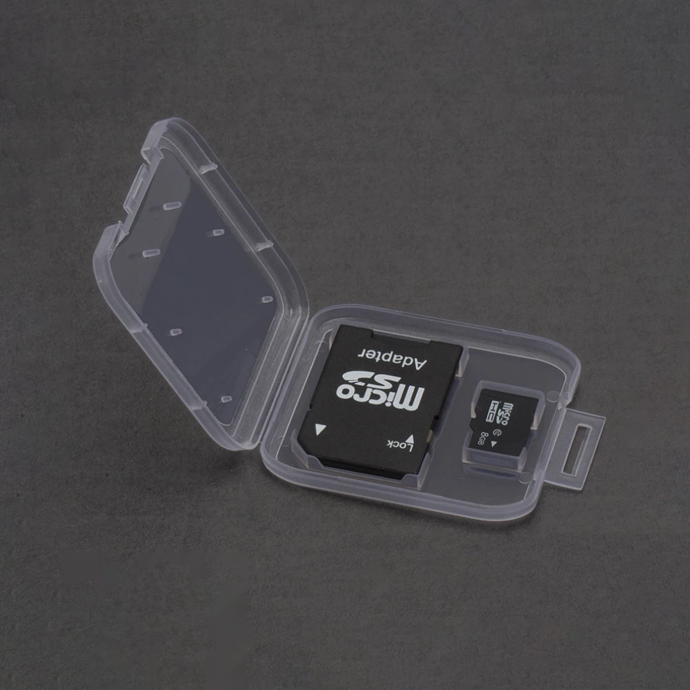 Карты памяти аксессуары SD карты памяти SDHC чехол для смартфона с держателем прозрачный пластиковый контейнер хранения прозрачный