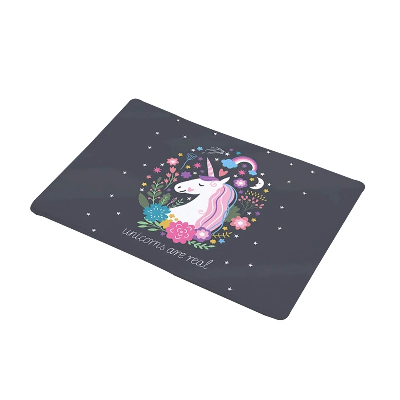 1PC Unicorn Bath Mat 40x60cm Cartoon Printed Polyester Rug Bathroom Carpet Anti slip Kitchen ...