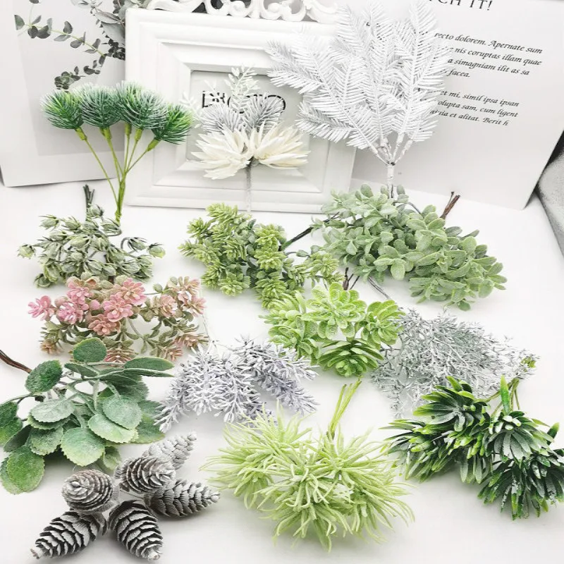 

Various artificial flowers pine nut cone bouquet wedding Christmas decoration DIY handmade garland gift scrapbook accessories