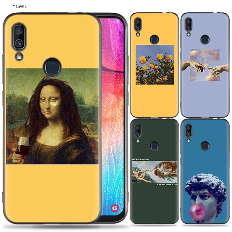 

Silicone Case for Samsung Galaxy A30 A50 A10 A20 A60 A40 M10 M20 M30 A6 A8 J4 J6 J8 Plus A7 A9 2018 Michelangelo Art Statue Aest