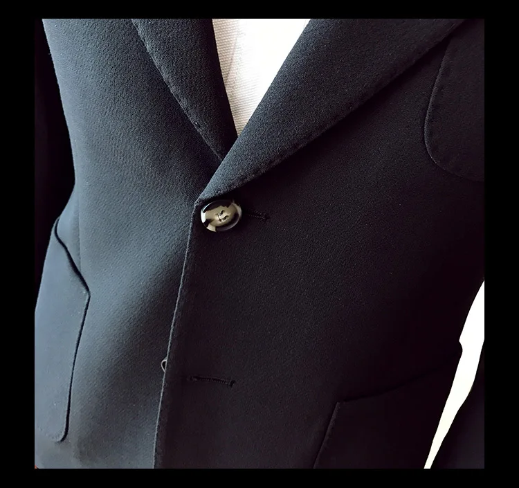 Высокое качество Для мужчин; свадебное платье черные костюмы Новый мужской тонкий блейзеры костюм куртки + брюки Для мужчин; праздничная