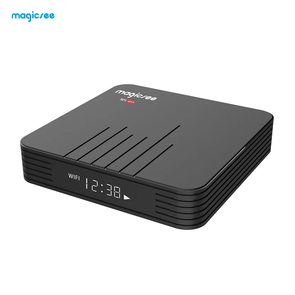 MAGICSEE N5 Max TV Box Android 8.1 Amlogic S905X2 4GB DDR4 32GB  64GB ROM 5GHz WiFi Bluetooth Set-top Box 4K Media Player M3U 